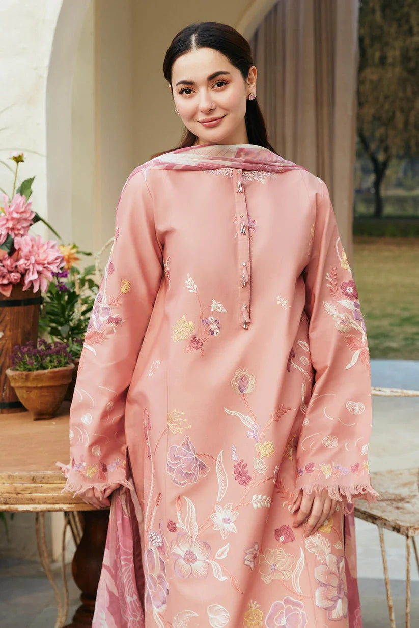 ZARA SHAHJAHAN 3PC Lawn Embroidered Shirt With Printed Dupatta-387