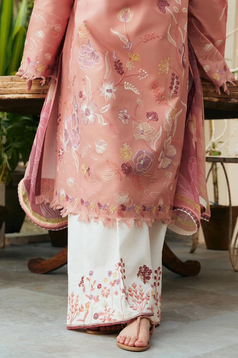 ZARA SHAHJAHAN 3PC Lawn Embroidered Shirt With Printed Dupatta-387