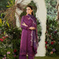 Dhanak-3PC Embroidered Shirt with Organza Digital Printed Embroidered Dupatta- 3381