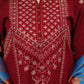 Dhanak-3PC Embroidered Shirt with Digital Printed Wool Shawl - 3527
