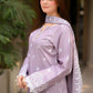 Dhanak-3PC Embroidered Shirt with Chiffon Embroidered Dupatta-3450