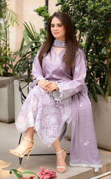 Lawn-3PC Embroidered Shirt with Chiffon Embroidered Dupatta-5136
