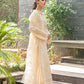 Dhanak-3PC Embroidered Shirt with Organza Embroidered Dupatta- 3170