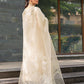 Dhanak-3PC Embroidered Shirt with Organza Embroidered Dupatta- 3170