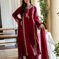 Dhanak 3PC Embroidered Shirt with Dhanak Embroidered Dupatta-3431