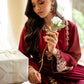Dhanak 3PC Embroidered Shirt with Dhanak Embroidered Dupatta-3431