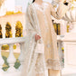 MUSHQ 3PC Lawn Chekankari Embroidered With Organza Embroidered Dupatta-402