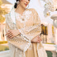 MUSHQ 3PC Lawn Chekankari Embroidered With Organza Embroidered Dupatta-402