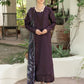 Lawn-3PC Chikankari Embroidered Shirt With Digital Printed Jacquard Dupatta-5347