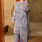 Lawn-3PC Chikakari Embroidered Shirt With Organza Printed Dupatta-5172