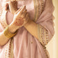 Dhanak-3PC Embroidered Shirt with Organza  Sequins Embroidered Dupatta- 3342
