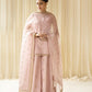 Dhanak-3PC Embroidered Shirt with Organza  Sequins Embroidered Dupatta- 3342