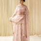 Dhanak-3PC Embroidered Shirt with Organza  Sequins Embroidered Dupatta- 3342