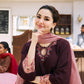Dhanak-3PC Embroidered Shirt with Organza Embroidered Dupatta- 3420
