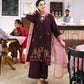 Dhanak-3PC Embroidered Shirt with Organza Embroidered Dupatta- 3420