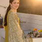 Dhanak-3PC Embroidered Shirt with Digital Printed Wool Shawl - 3289