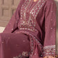 Dhanak-3PC Embroidered Shirt with Chiffon Embroidered Dupatta-3286