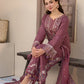 Lawn-3PC Embroidered Shirt with Chiffon Embroidered Dupatta- 1321