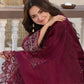 Lawn-3PC Embroidered Shirt with Organza Embroidered Dupatta- 1351