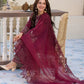 Lawn-3PC Embroidered Shirt with Organza Embroidered Dupatta- 1351