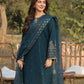 Dhanak-3PC Embroidered Shirt with Organza Embroidered Dupatta- 3392