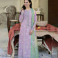 Dhanak-3PC Embroidered Shirt with Digital Printed Wool Shawl - 3307