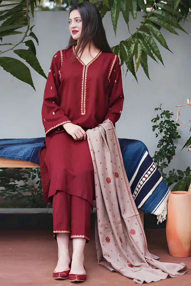 Dhanak 3PC Embroidered-892