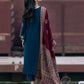 Dhanak-3PC Embroidered Shirt with Digital Printed Wool Shawl -262