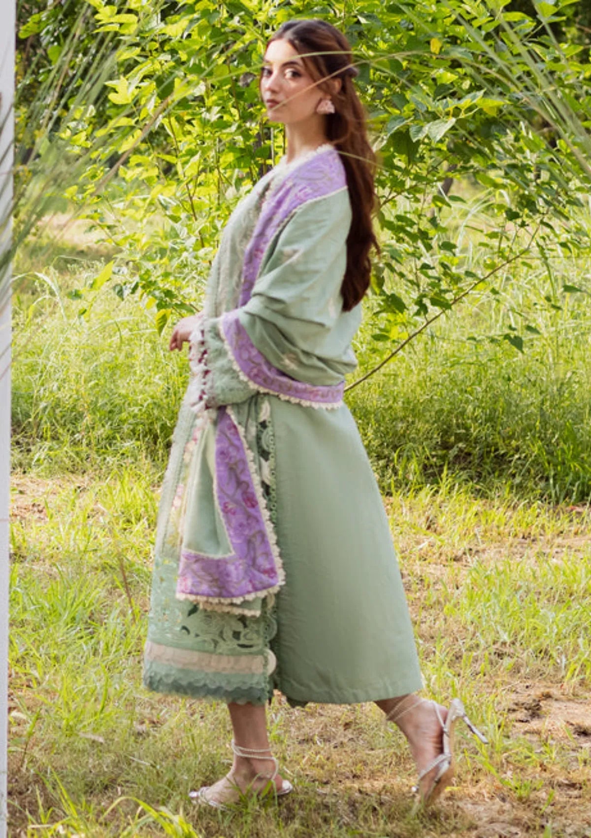 Lawn-3PC Embroidered With Khadi Net Embroidered Dupatta-5288