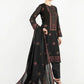 Dhanak-3PC Embroidered Shirt with Dhanak Embroidered Dupatta -3383