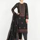 Dhanak-3PC Embroidered Shirt with Dhanak Embroidered Dupatta -3383