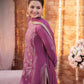 Dhanak-3PC Embroidered Shirt with Chiffon Embroidered Dupatta - 3393