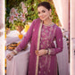 Dhanak-3PC Embroidered Shirt with Chiffon Embroidered Dupatta - 3393