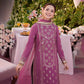 Dhanak-3PC Embroidered Shirt with Chiffon Embroidered Dupatta - 3393