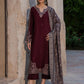Lawn 3PC Embroidered Shirt with Digital Printed Jacquard Dupatta-5047