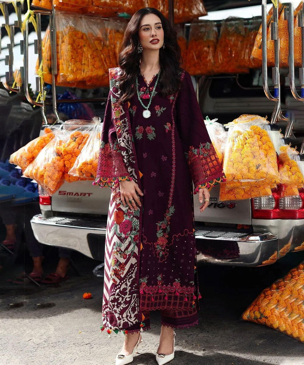 Lawn -3PC Embroidered Shirt with Digital Printed Jacquard Dupatta- 5059