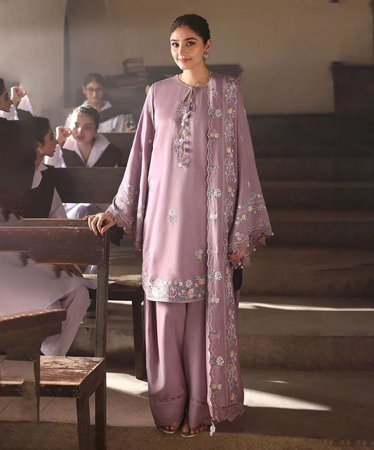 3PC Lawn Embroidered Shirt With Chiffon Embroidered Dupatta-5227