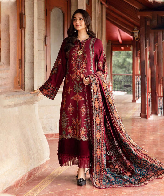 Lawn-3PC Embroidered Shirt with Digital Printed Jacquard Dupatta - 5164