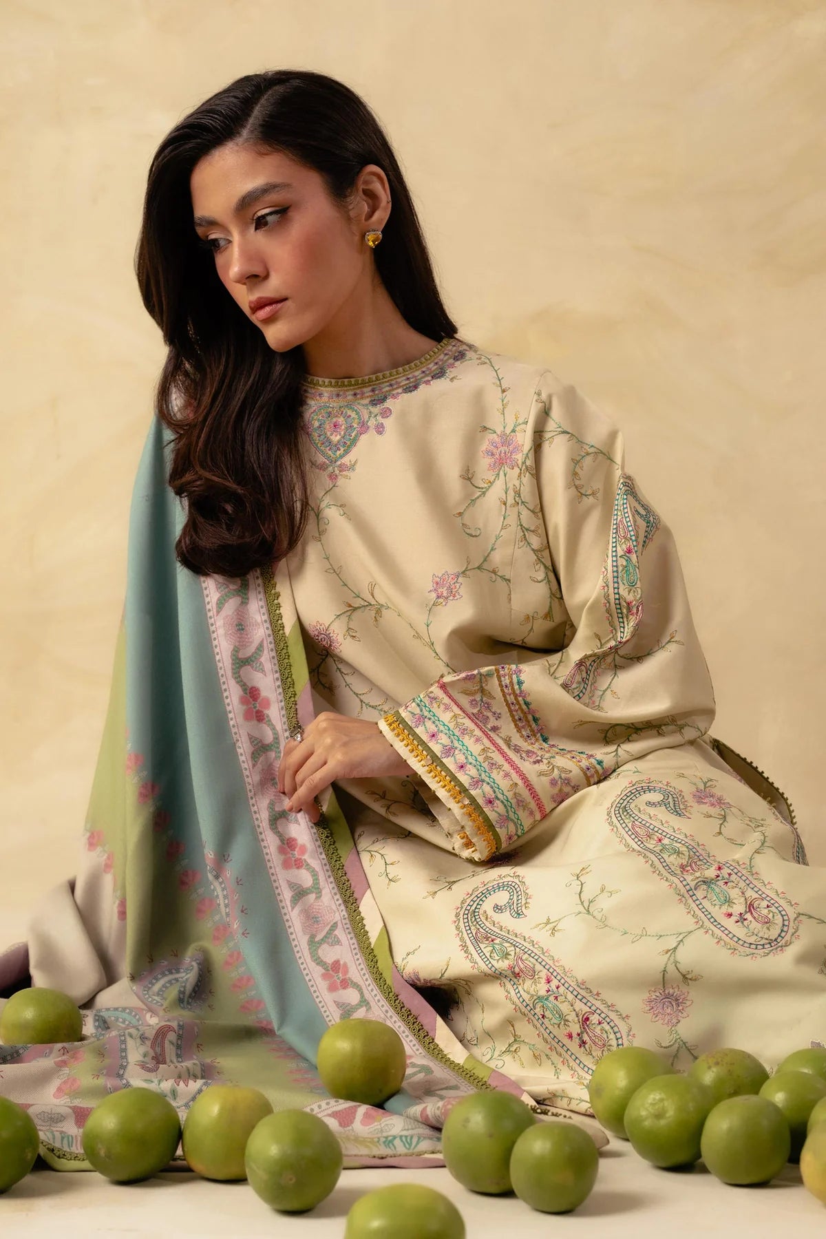 Zara Shahjahan Linen 3PC Embroidered-401 – femalestudio