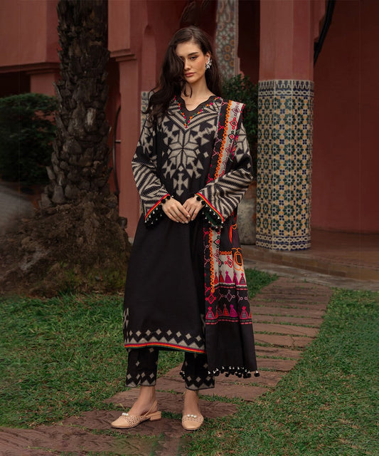 3PC LAWN PRINTED SHIRT WITH VOILE PRINTED DUAPTTA - 4011