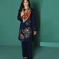 Dhanak-3PC Embroidered Shirt with Digital Printed Wool Shawl - 3208