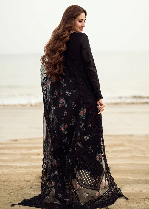 Lawn-3PC Embroidered Shirt with Organza Digital Printed Dupatta-1378