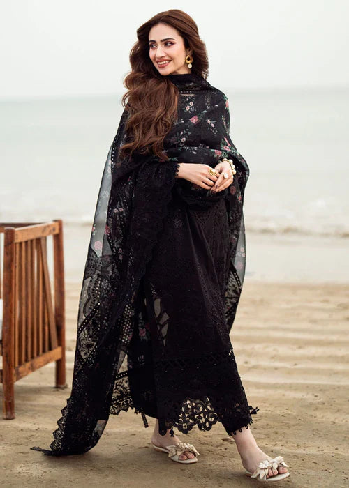Lawn-3PC Embroidered Shirt with Organza Digital Printed Dupatta-1378
