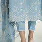 Dhanak-3PC Embroidered Shirt with Digital Printed Wool Shawl - 3301