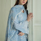 Dhanak-3PC Embroidered Shirt with Digital Printed Wool Shawl - 3301