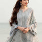 Lawn-3PC Laser Cut Embroidered Shirt With Khadi Net Embroidered Dupatta-5401