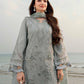Lawn-3PC Laser Cut Embroidered Shirt With Khadi Net Embroidered Dupatta-5401