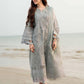 Lawn-3PC Laser Cut Embroidered Shirt With Khadi Net Embroidered Dupatta-5401