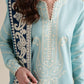 Lawn-3PC Sequence Embroidered Shirt With Khadi Net Embroidered Dupatta-5348
