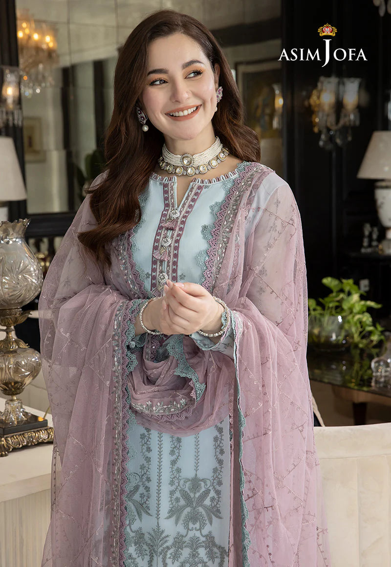 ASIM JOFA 3PC Lawn Embroidered With Chiffon Embroidered Dupatta-435